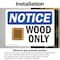Signmission Wood Only Sign With Symbol, 5 in W x Rectangle, Vinyl Decal OS-2PACK-NS-D-35-L-19067 - alternate 4
